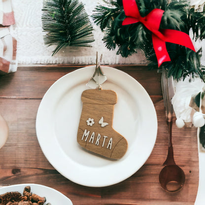 Adorno de Navidad Personalizado Calcetín