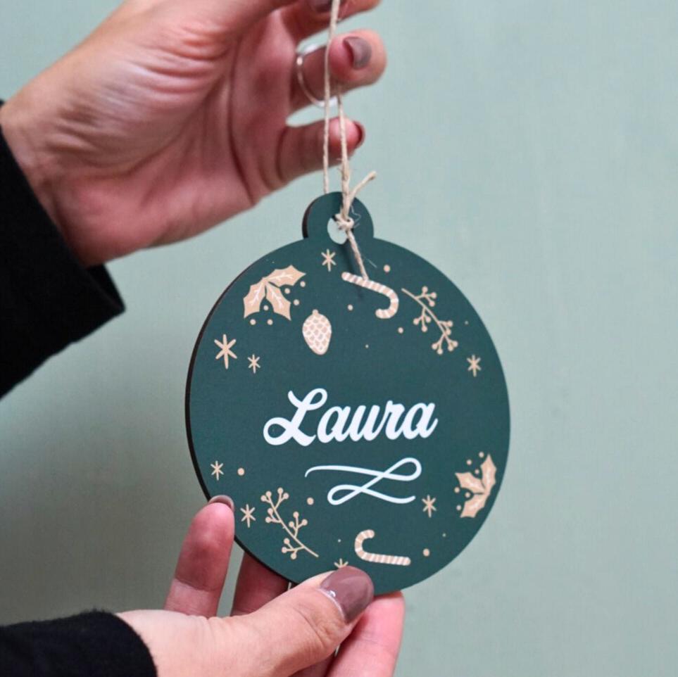 Bola de Navidad Personalizada - Verde