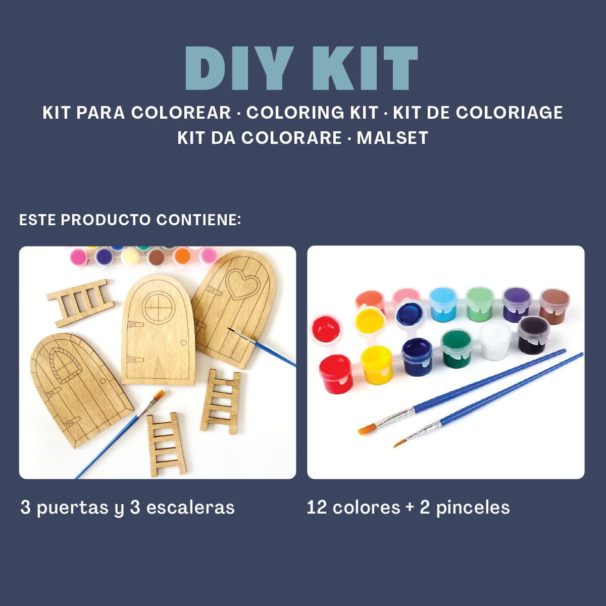 Kit para Colorear Infantil - Puertas Mágicas