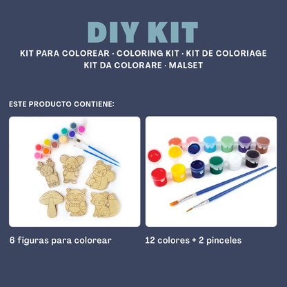 Kit para Colorear Infantil - Animales del Bosque