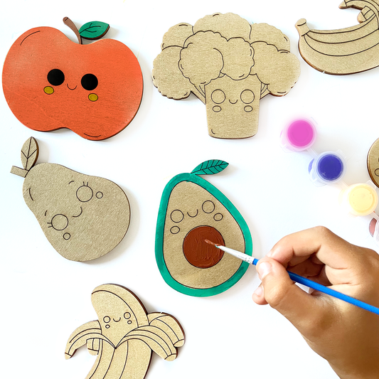 Kit para Colorear Infantil - Frutas y verduras