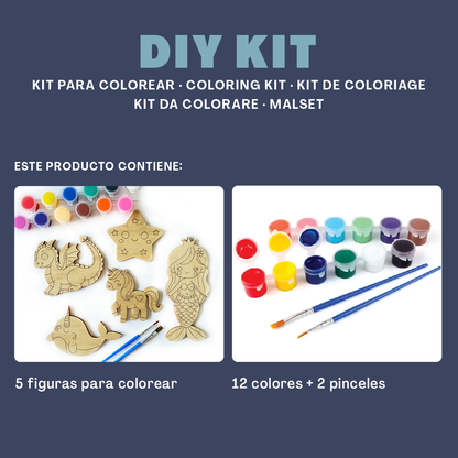 Kit para Colorear Infantil - Animales fantásticos