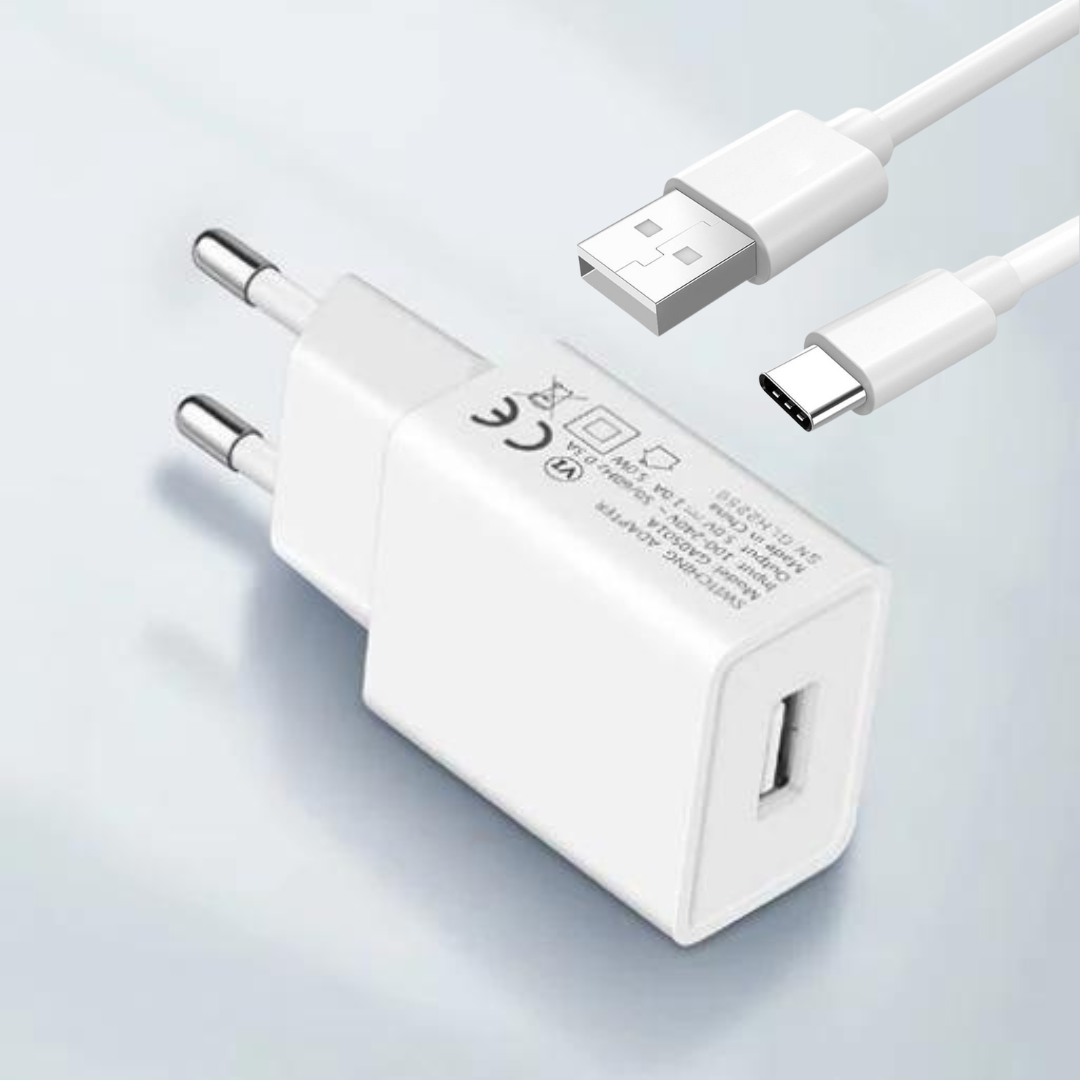 Adaptador de corriente con cable USB tipo C