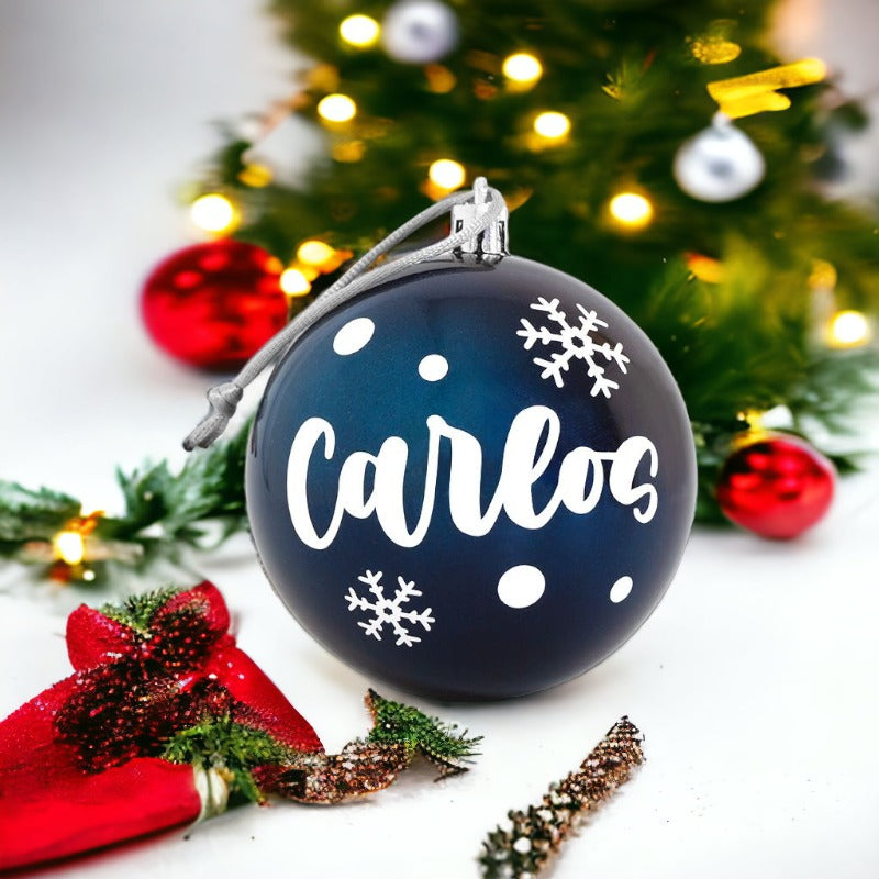 Bolas de Navidad Azules Personalizadas