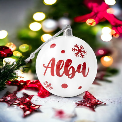 Bolas de Navidad Blancas Personalizadas