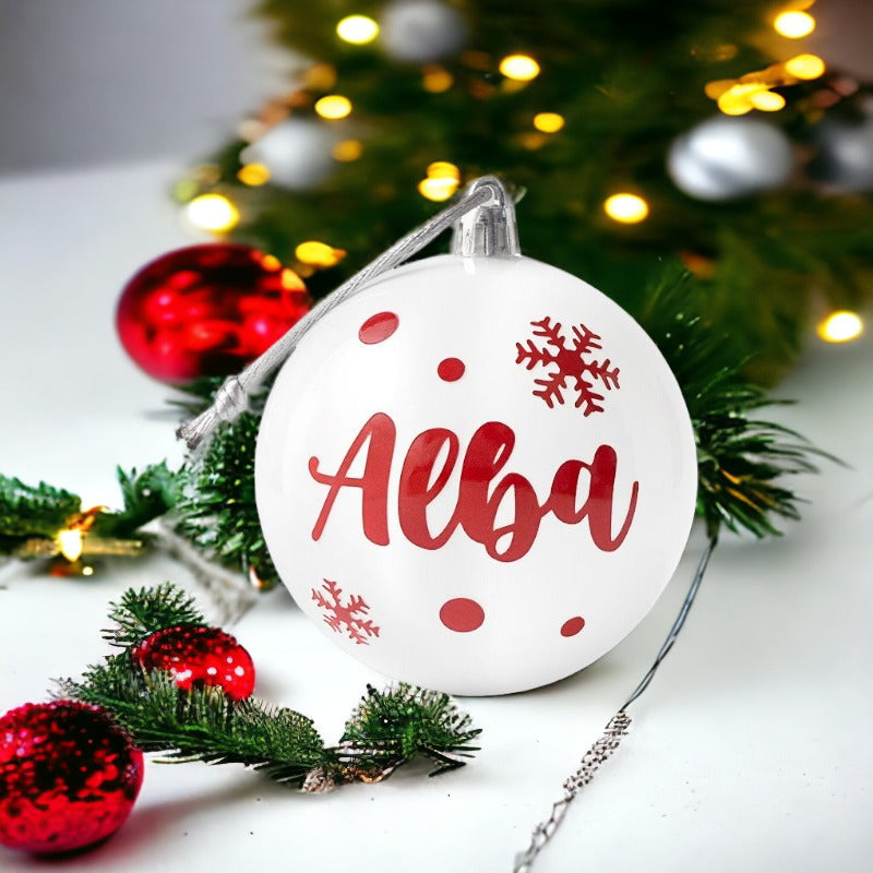 Bolas de Navidad Blancas Personalizadas