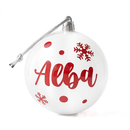 Bolas de Navidad Blancas Personalizadas