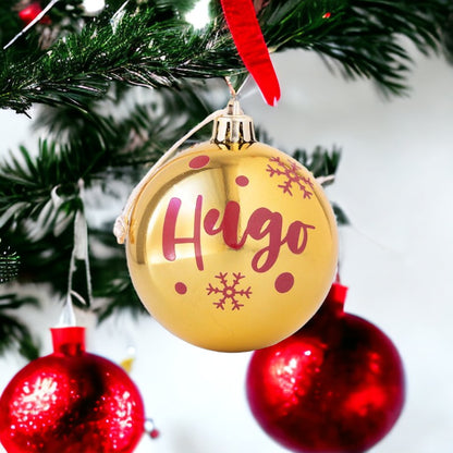 Bolas de Navidad Dorado Personalizadas