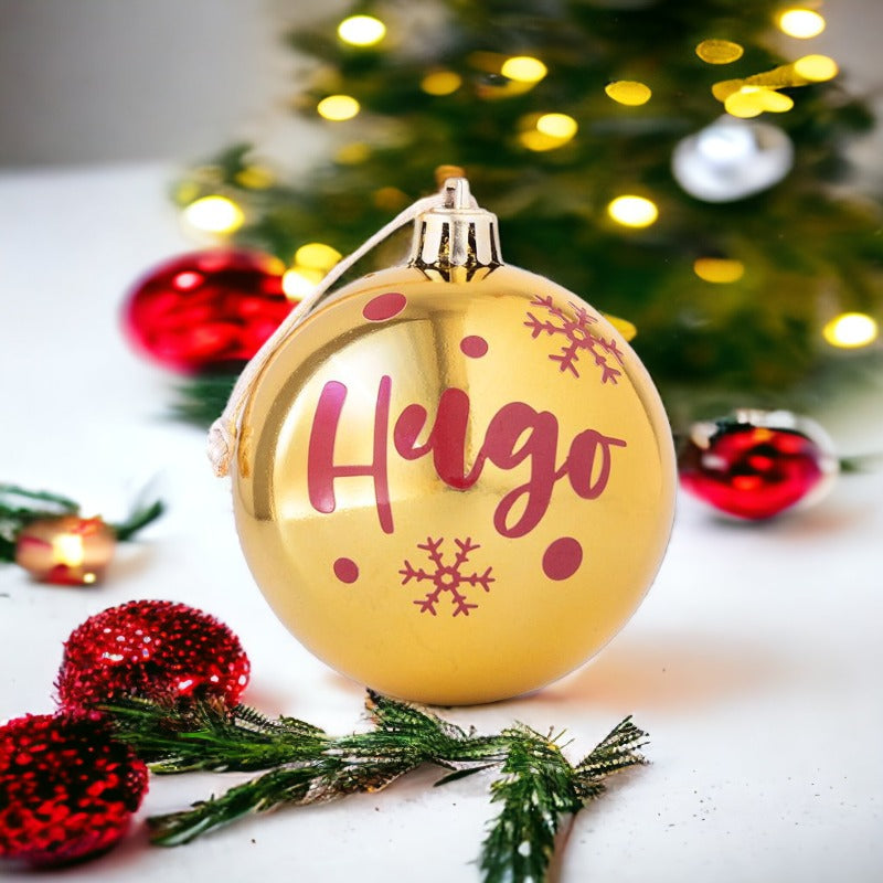 Bolas de Navidad Dorado Personalizadas