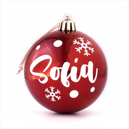 Bola de Navidad Personalizada Roja