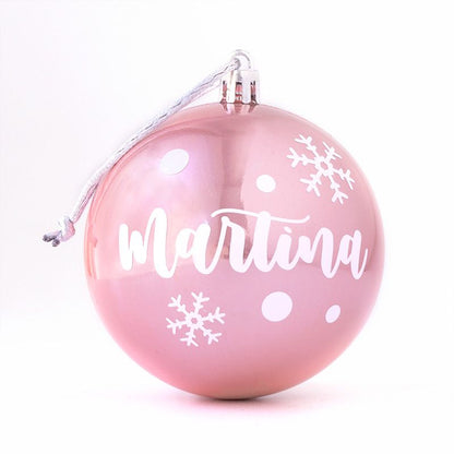 Bolas de Navidad Rosa Perla Personalizadas