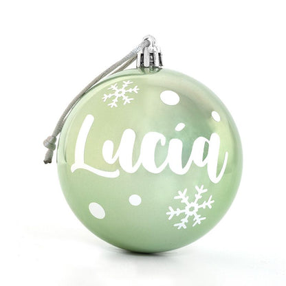 Bolas de Navidad Verde Perla Personalizadas