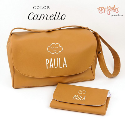 Set Personalizado Bolso Solapa + Cambiador Polipiel