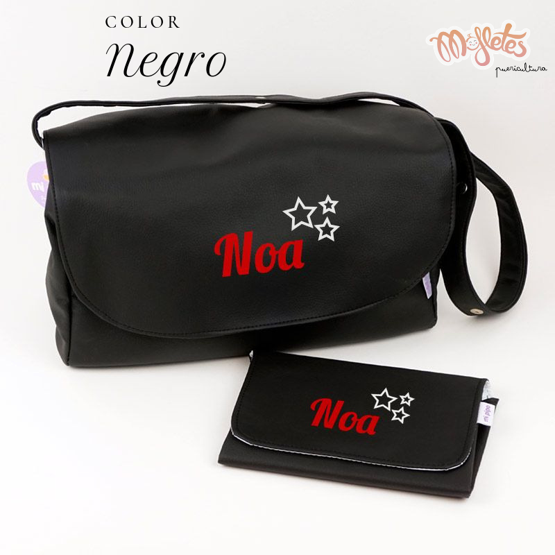 Set Personalizado Bolso Solapa + Cambiador Polipiel