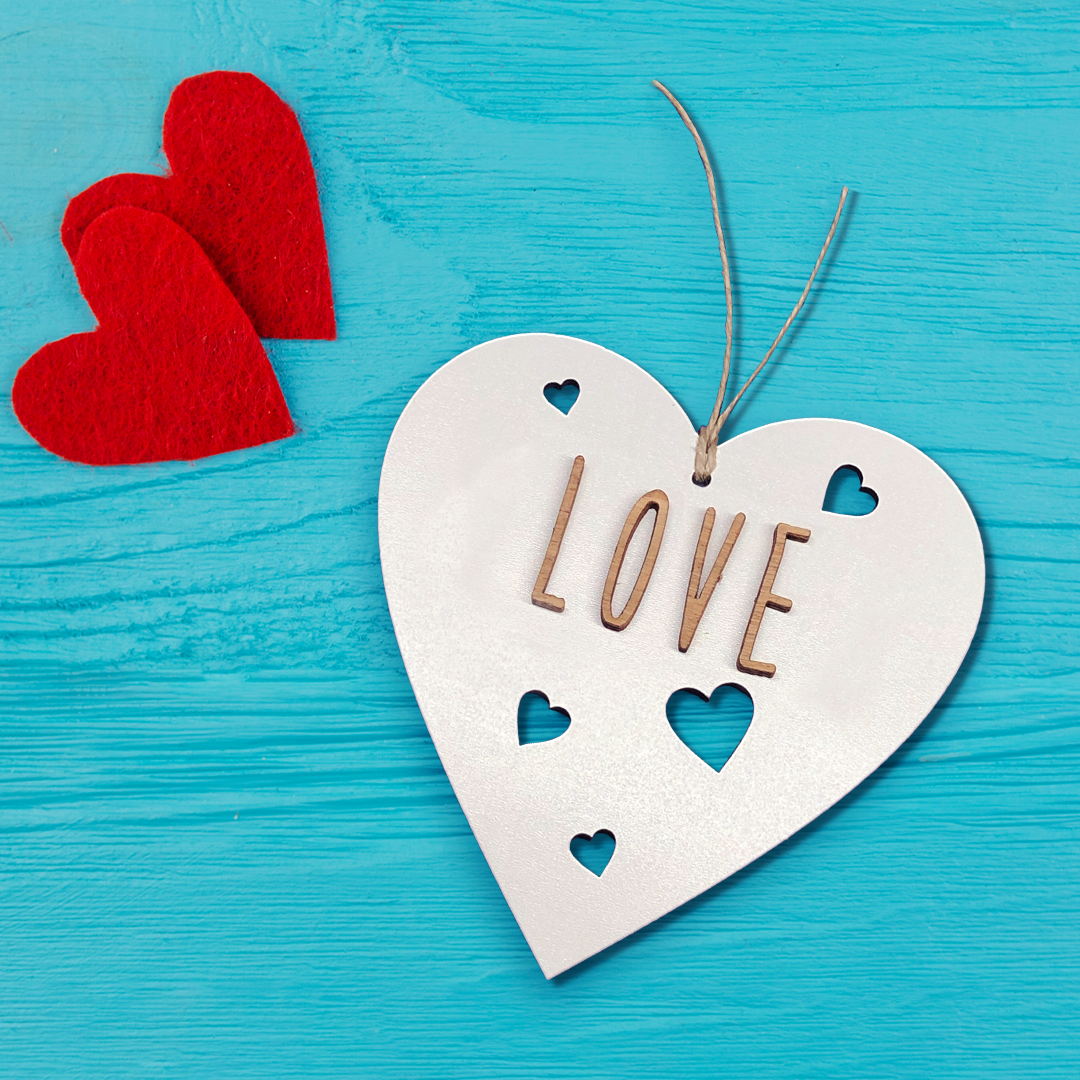 Corazón de Madera San Valentín LOVE