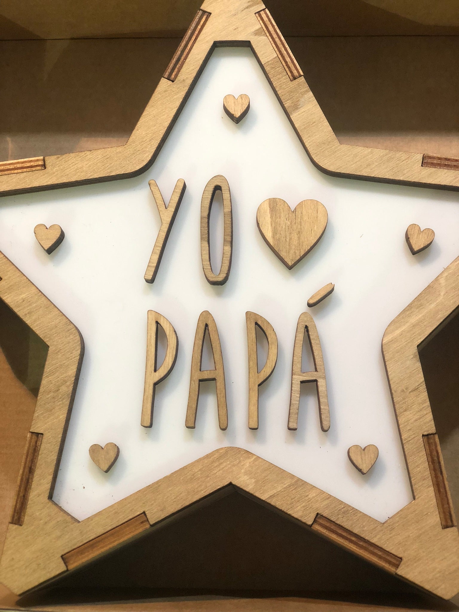 Lámpara de mesita de noche  YO AMO A PAPÁ - Día del Padre