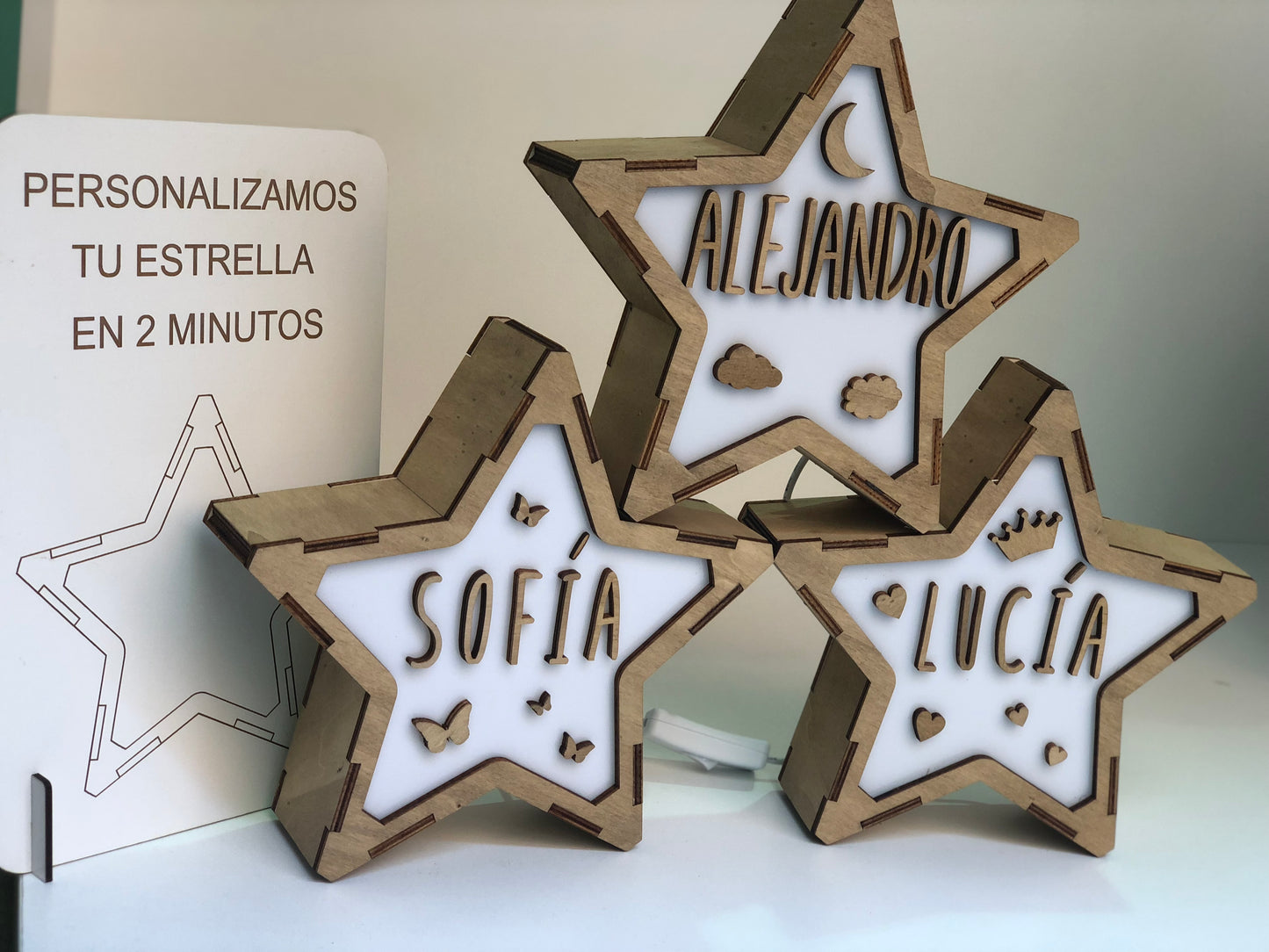 Lámpara Personalizada Globos estrellitas