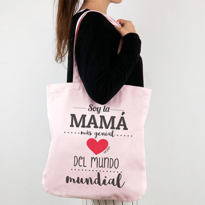 Bolso de Tela Personalizado Soy la Mamá más genial del Mundo Mundial