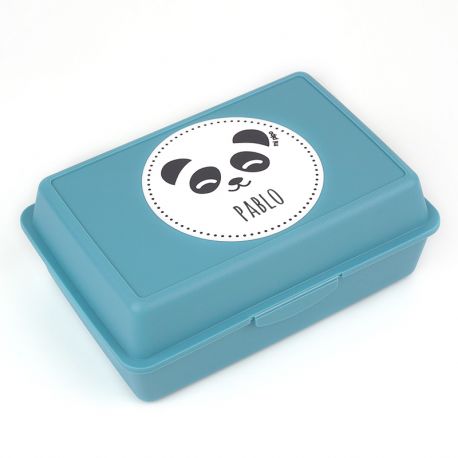 Cajita Porta Alimentos Panda Personalizada