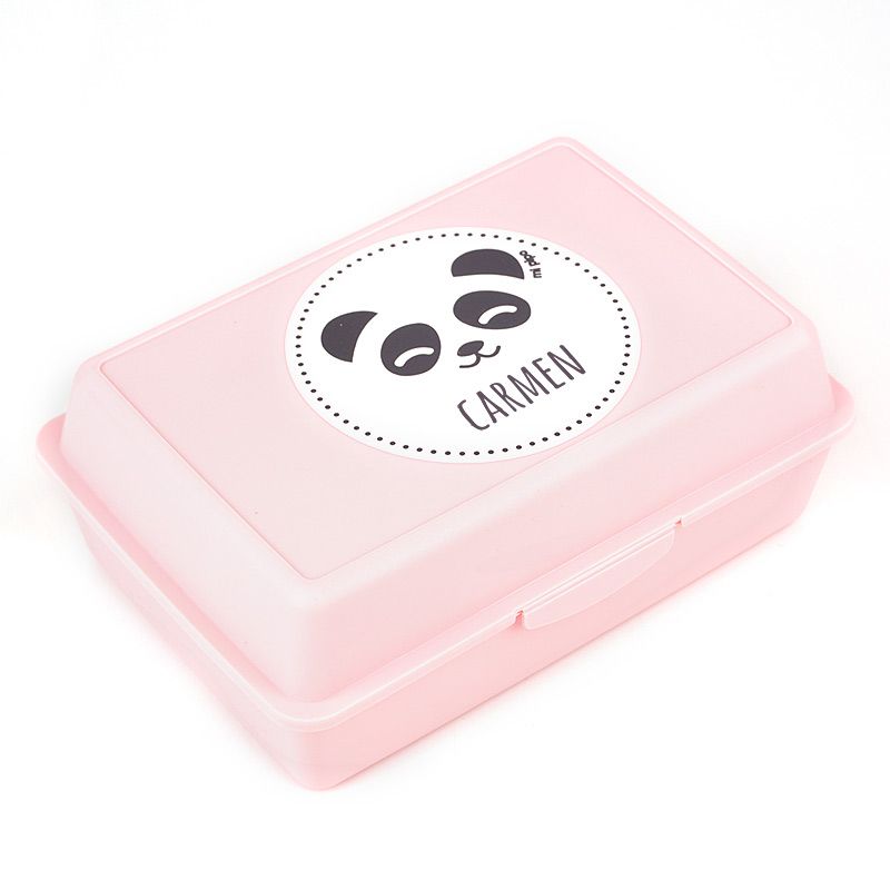 Cajita Porta Alimentos Panda Personalizada