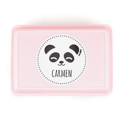 Cajita Porta Alimentos Panda Personalizada