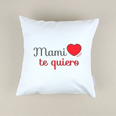 Cojín Personalizado rojo Mami te quiero