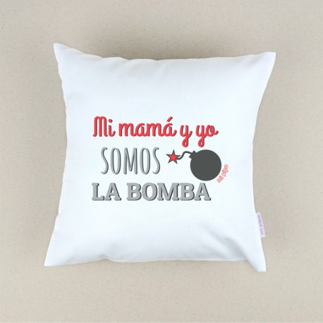 Cojín Personalizado Mamá y yo somos la bomba