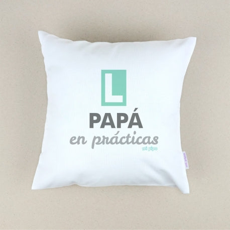 Cojín Personalizado menta Papá en prácticas