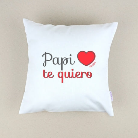 Cojín Personalizado rojo Papi te quiero