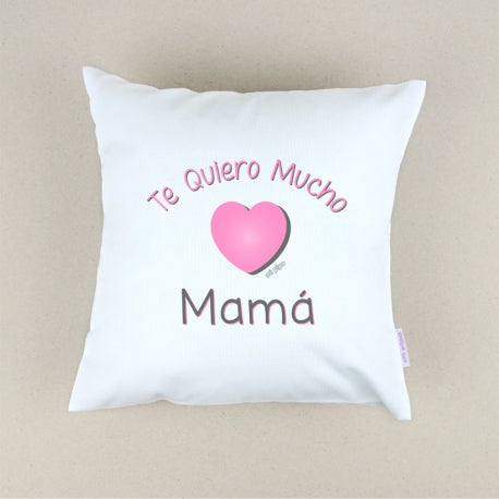 Cojín Personalizado rosaTe quiero mucho mamá