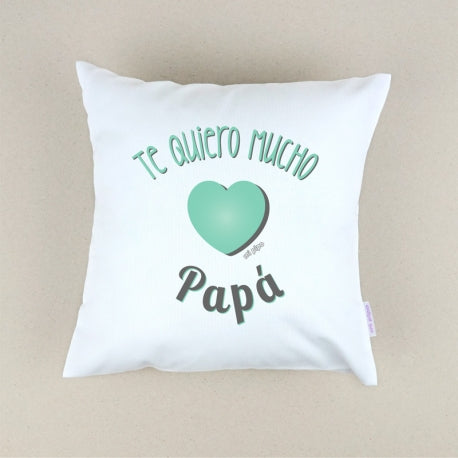 Cojín Personalizado Te quiero mucho papá menta