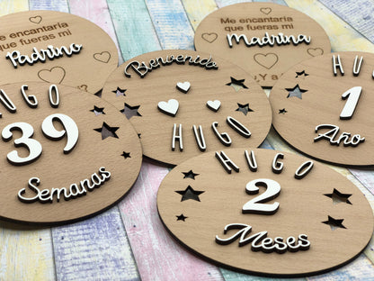 Placa Cumple meses 