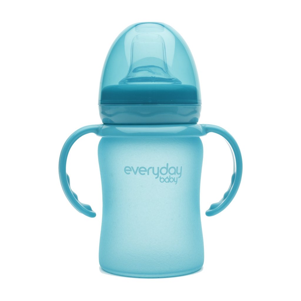 Taza de Entrenamiento de Vidrio Ultra resistente Milk Sippy- 150 ml Azul