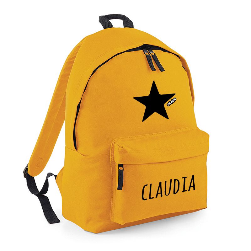 Mochila Niño Mostaza Personalizada