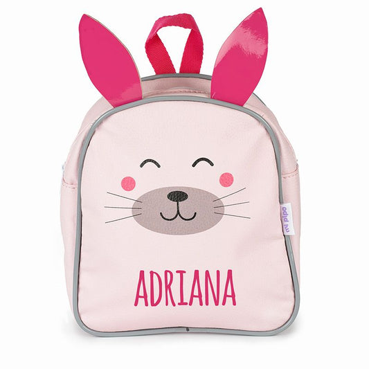 Mochila Infantil Personalizada Conejito Rosa