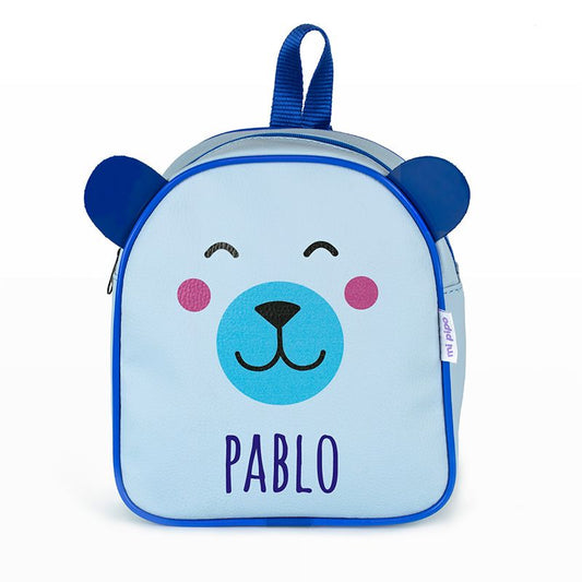 Mochila Infantil Personalizada Osito Azul