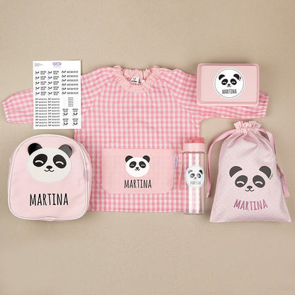 Pack Cole Personalizado Babi Panda Rosa