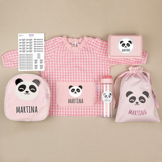 Pack Cole Personalizado Babi Panda Rosa