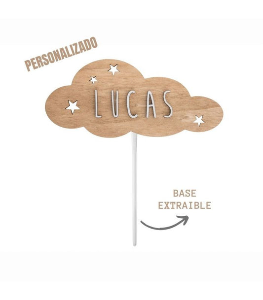 Topper Personalizado para Tartas - Nube